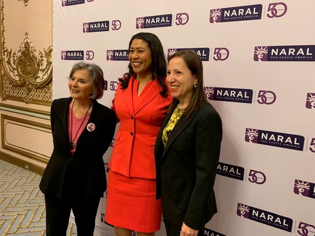 Image of Senator Barbara Boxer, San Francisco Mayor London Breed, and Lt. Governor Eleni Kounalakis