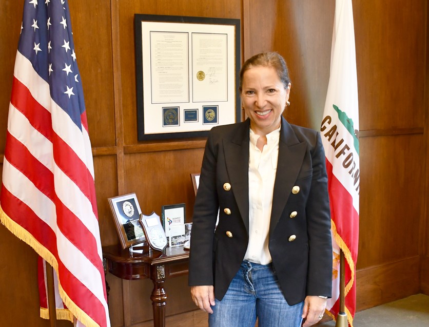 Image of Lt. Governor Kounalakis in her office in the California State Capitol