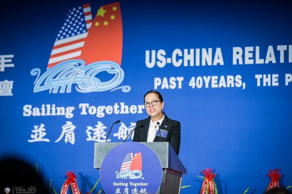 Image of Lt. Governor Kounalakis speaking at the US-China Relationship Summit