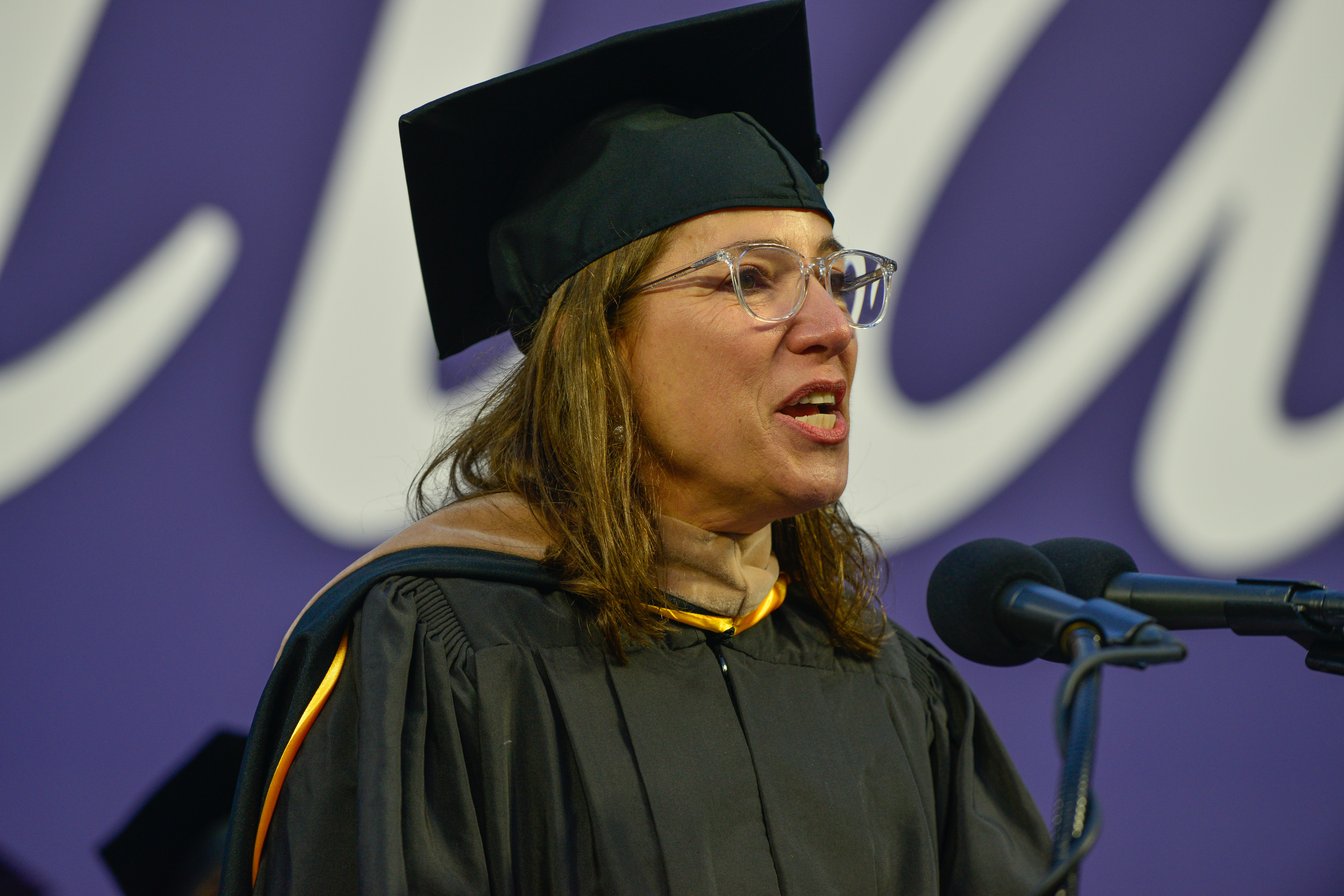 Image of Lt. Governor Kounalakis Speaking at the SFSU Commencement Ceremony