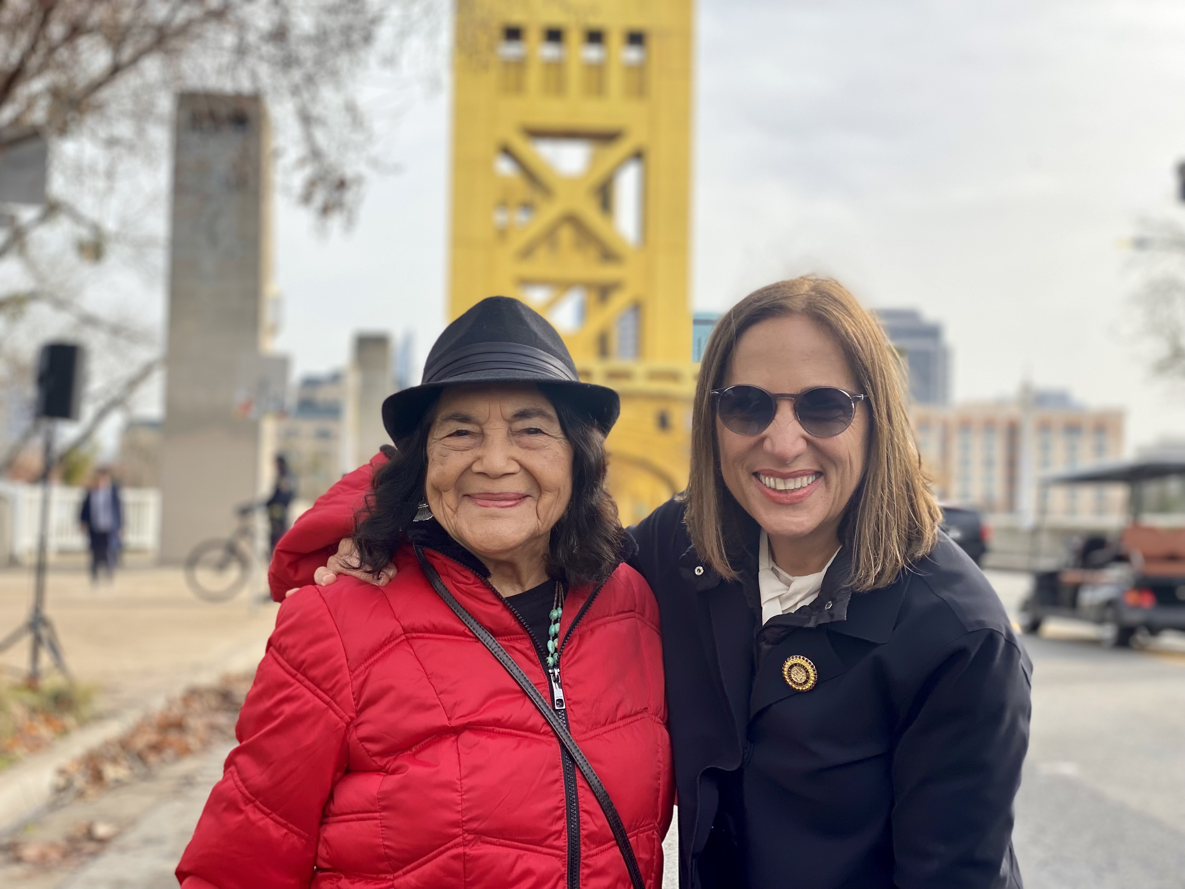 Image of Lt. Governor with Dolores Huerta in Sacramento