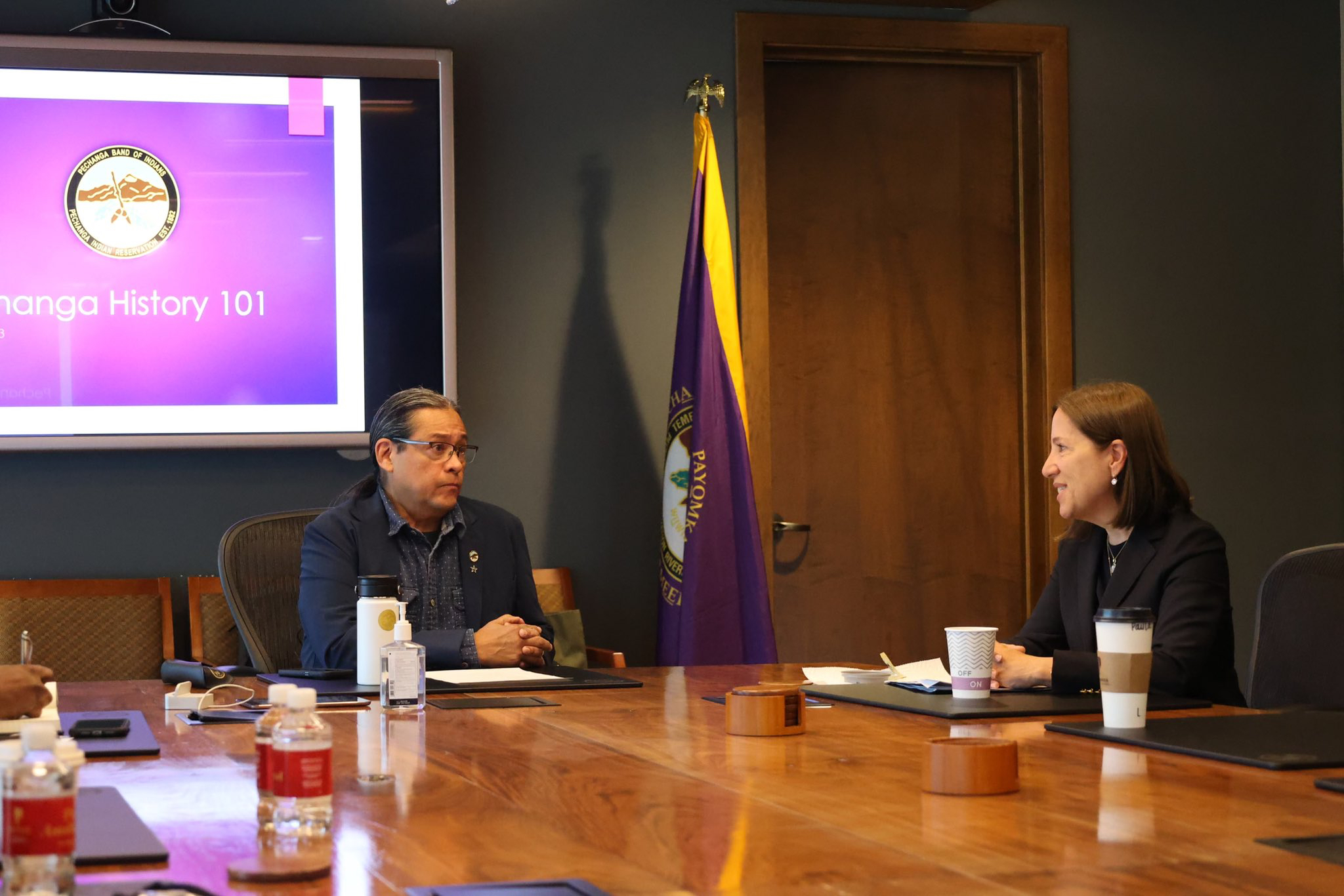 Image of Lt. Governor with the Pechanga Tribal Council