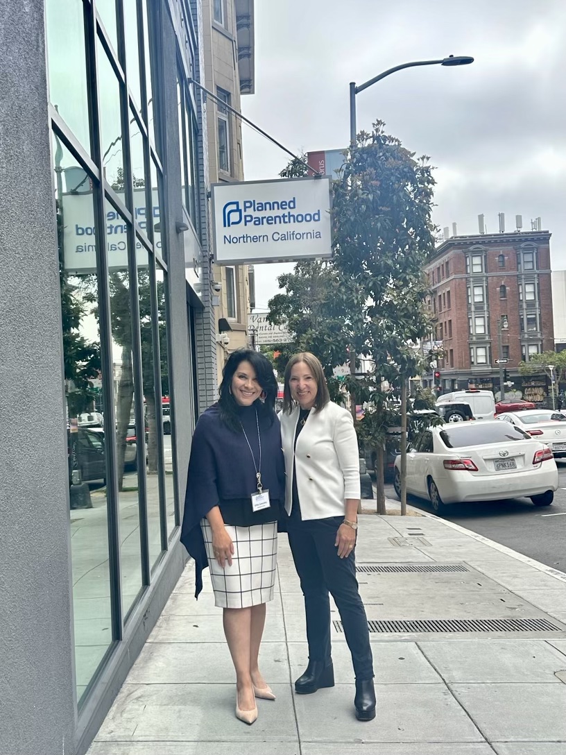 Image of Lt. Governor with CEO Gilda Gonzalez at new SF Planned Parenthood Event