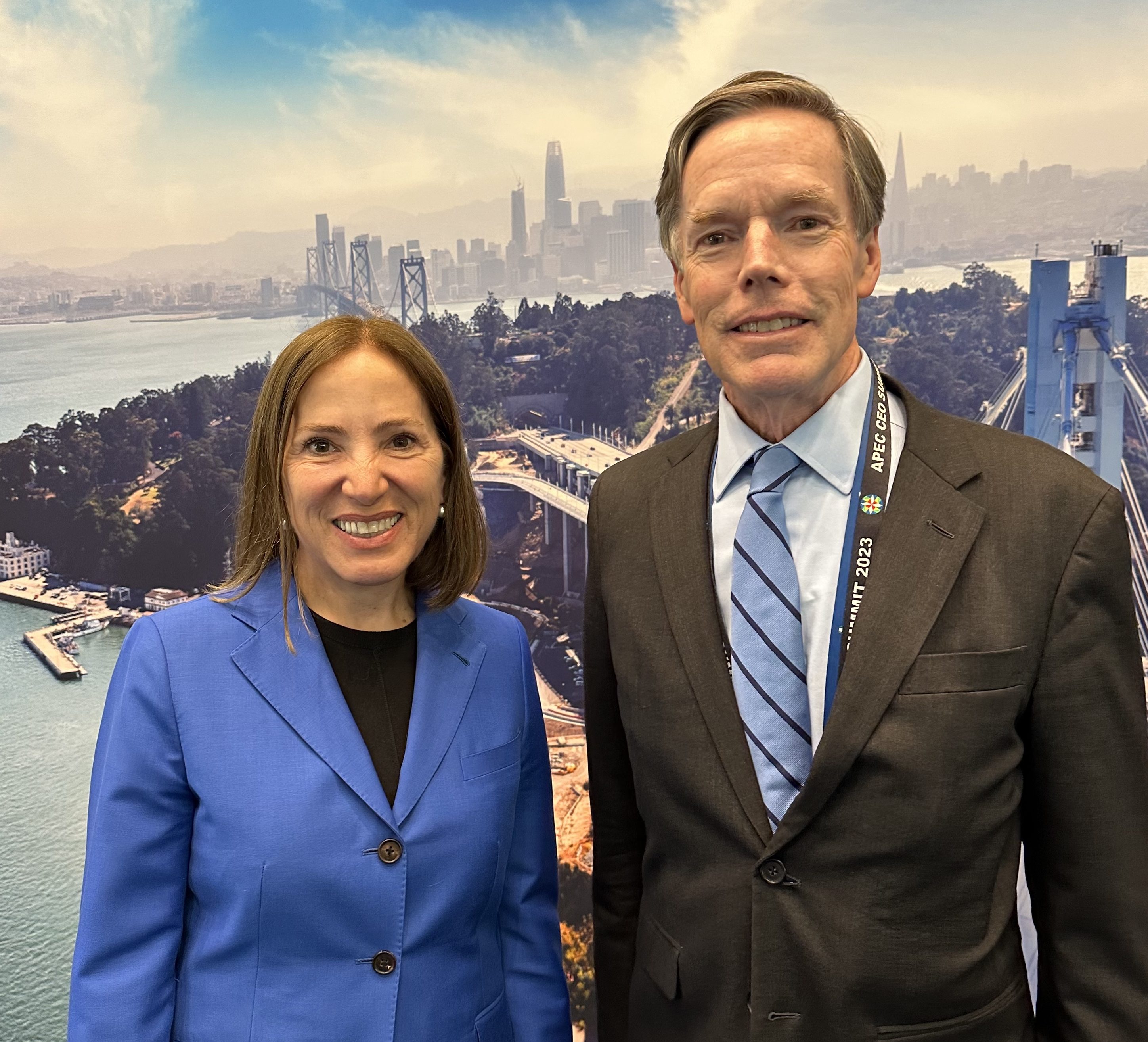 Image of Lt. Gov. Kounalakis with Ambassador to China