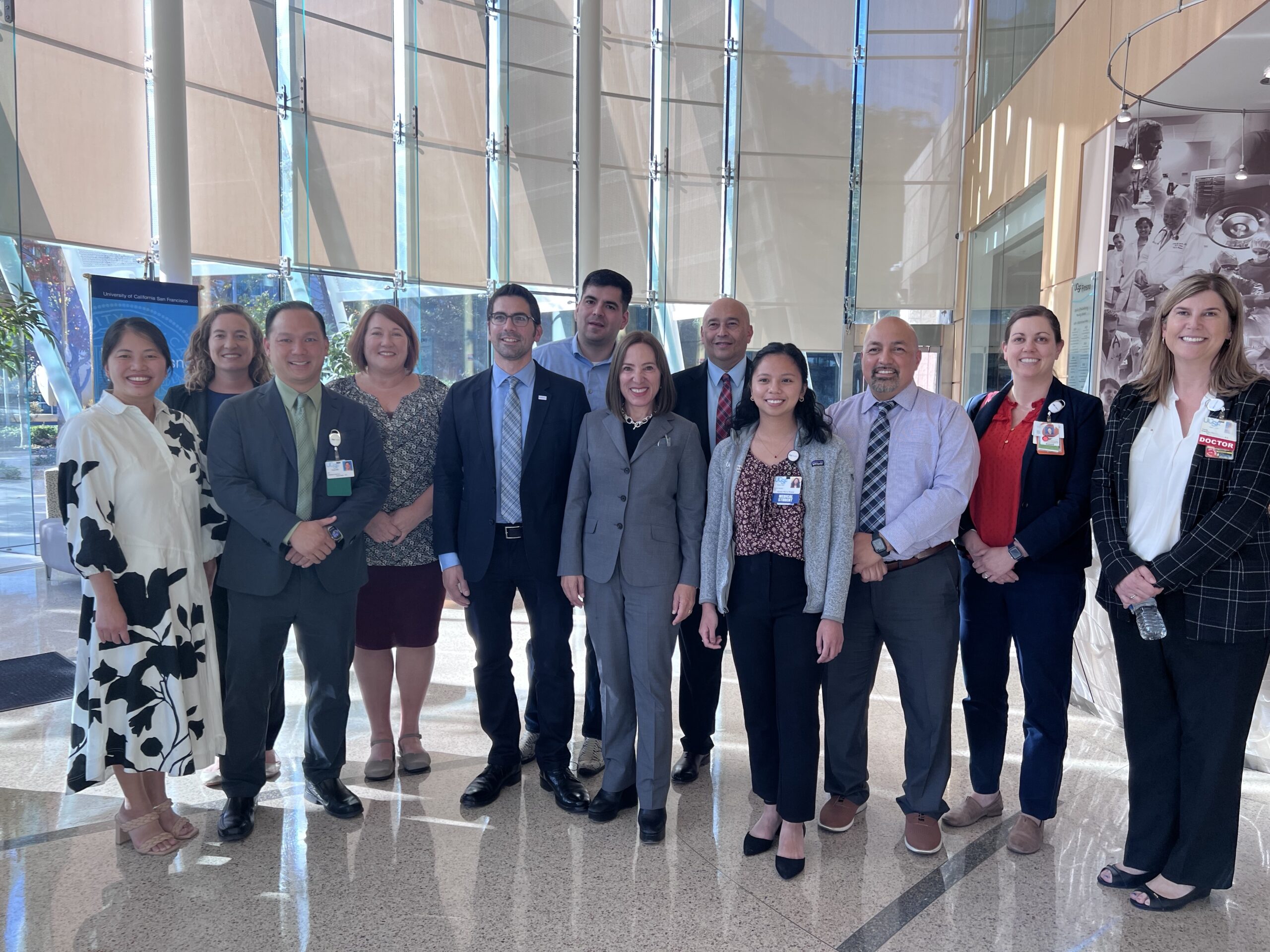 Image of Lieutenant Governor Kounalakis with UCSF faculty